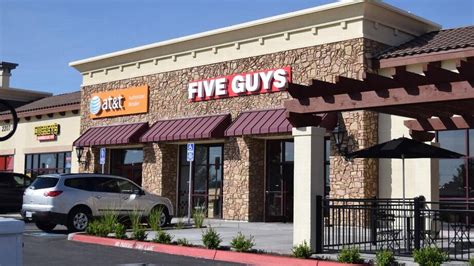 5 guys modesto|More.